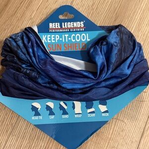 Reel Legends Keep-It-Cool Sun Shield Neck Gaiter - Blue